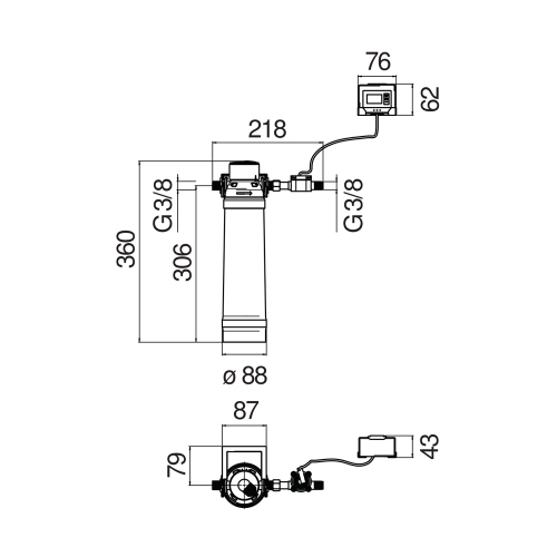 Immagine di Nobili Kit ricambio completo con filtro AQA drink Zinc e Magnesium, staffa di supporto e contalitri RKTBWT/FIL