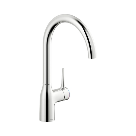 Immagine di Nobili MANIA miscelatore monocomando per lavello, con bocca girevole e limitatore di portata, finitura cromo CU128133CR
