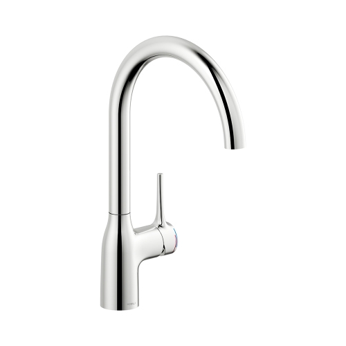 Immagine di Nobili MANIA miscelatore monocomando per lavello, con bocca girevole e limitatore di portata, finitura cromo CU128133CR