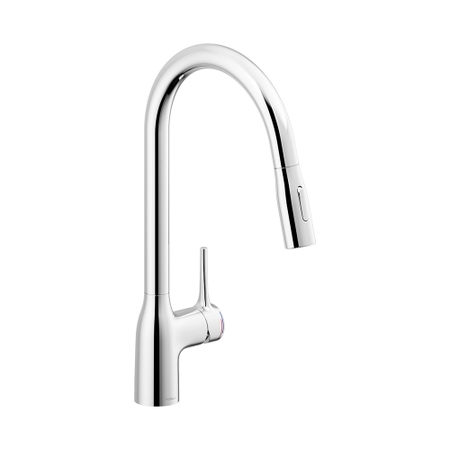 Immagine di Nobili MANIA miscelatore monocomando per lavello, con bocca girevole e doccetta 2 getti estraibile, finitura cromo CU128137CR