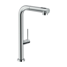 Immagine di Nobili POP miscelatore monocomando per lavello, con bocca girevole 360° e doccetta 2 getti estraibile, finitura cromo PO108127CR