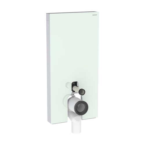 Immagine di Geberit MONOLITH modulo sanitario per WC a pavimento H.101 cm, rivestimento laterale in alluminio, rivestimento frontale colore menta finitura vetro lucido 131.002.SL.5