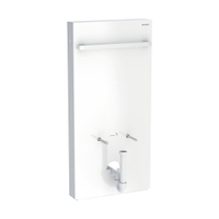 Immagine di Geberit MONOLITH modulo sanitario per bidet H.101 cm, con portasalviette, rivestimento laterale in alluminio, rivestimento frontale colore bianco finitura vetro lucido 131.030.SI.5