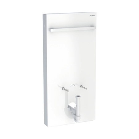 Immagine di Geberit MONOLITH modulo sanitario per bidet H.101 cm, con portasalviette, rivestimento laterale in alluminio, rivestimento frontale colore bianco finitura vetro lucido 131.030.SI.5