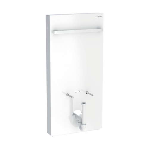 Immagine di Geberit MONOLITH modulo sanitario per bidet H.101 cm, con portasalviette, rivestimento laterale in alluminio, rivestimento frontale colore bianco finitura vetro lucido 131.030.SI.5