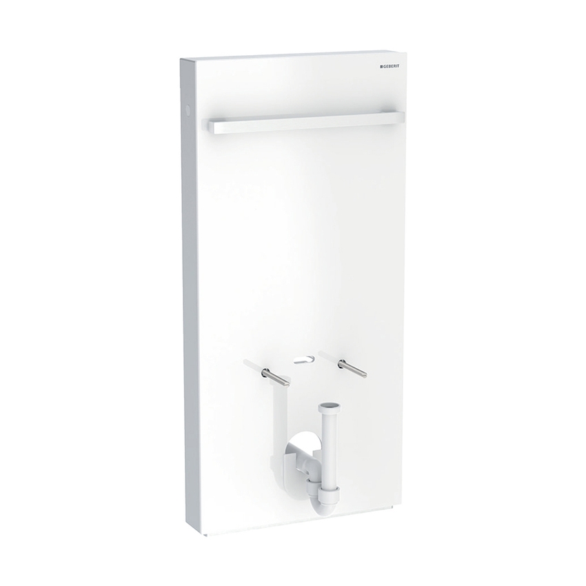 Immagine di Geberit MONOLITH modulo sanitario per bidet H.101 cm, con portasalviette, rivestimento laterale in alluminio, rivestimento frontale colore bianco finitura vetro lucido 131.030.SI.5