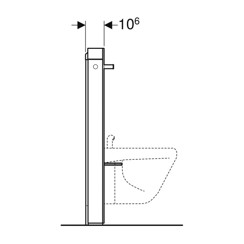 Immagine di Geberit MONOLITH modulo sanitario per bidet H.101 cm, con portasalviette, rivestimento laterale in alluminio, rivestimento frontale colore bianco finitura vetro lucido 131.030.SI.5