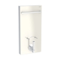 Immagine di Geberit MONOLITH modulo sanitario per bidet H.101 cm, con portasalviette, rivestimento laterale in alluminio, rivestimento frontale colore grigio sabbia finitura vetro lucido 131.030.JL.5