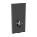 Immagine di Geberit MONOLITH modulo sanitario per WC sospeso H.101 cm, rivestimento laterale in alluminio nero cromato, rivestimento frontale colore nero finitura vetro lucido 131.027.SJ.6