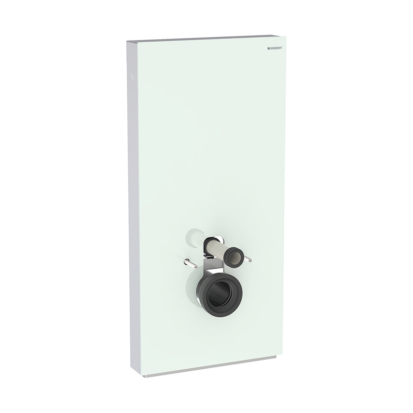 Immagine di Geberit MONOLITH modulo sanitario per WC sospeso H.101 cm, rivestimento laterale in alluminio, rivestimento frontale colore menta finitura vetro lucido 131.027.SL.5