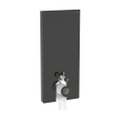 Immagine di Geberit MONOLITH modulo sanitario per WC a pavimento H.114 cm, rivestimento laterale in alluminio nero cromato, rivestimento frontale colore nero finitura vetro lucido 131.033.SJ.6