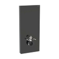 Immagine di Geberit MONOLITH modulo sanitario per WC sospeso H.114 cm, rivestimento laterale in alluminio nero cromato, rivestimento frontale colore nero finitura vetro lucido 131.031.SJ.6