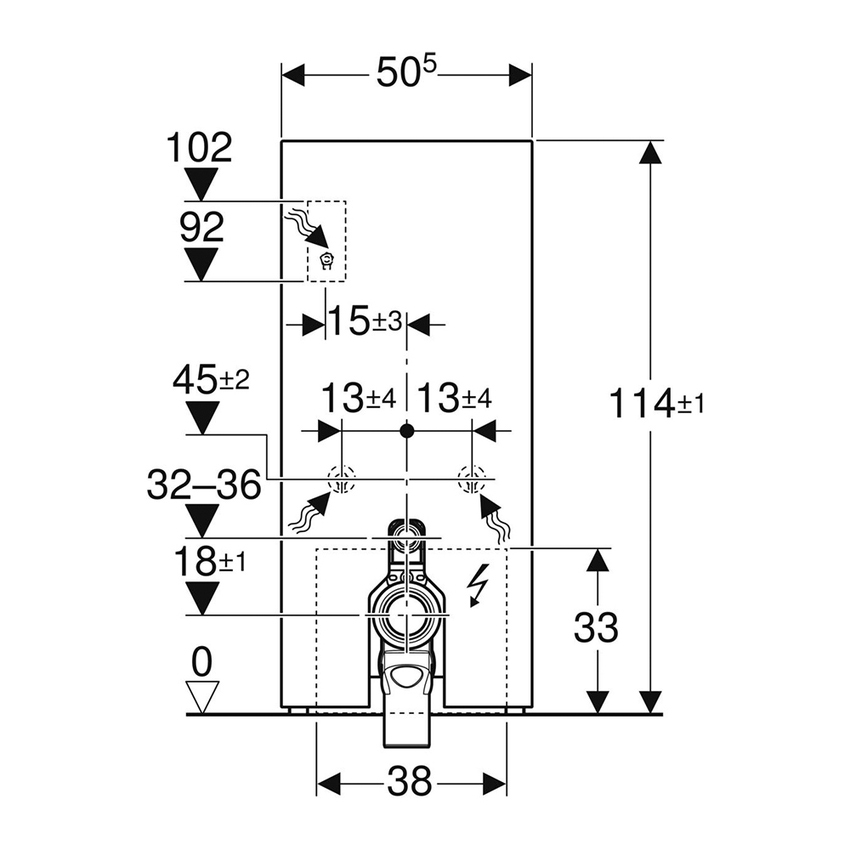 Immagine di Geberit MONOLITH PLUS modulo sanitario per WC a pavimento H.114 cm, con ComfortLight, rivestimento laterale in alluminio, colore grigio sabbia finitura vetro lucido 131.233.JL.7