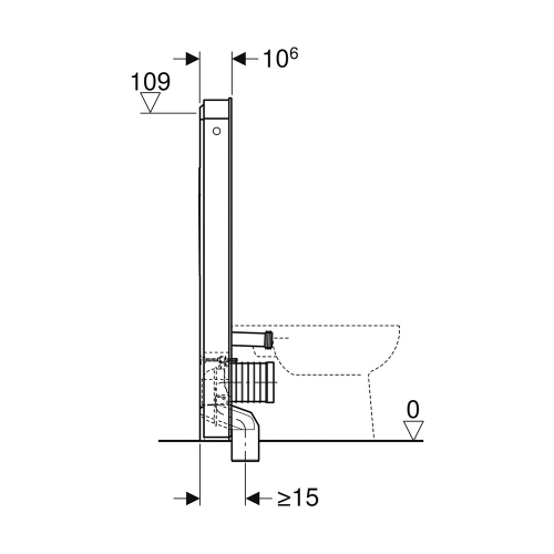 Immagine di Geberit MONOLITH PLUS modulo sanitario per WC a pavimento H.114 cm, con ComfortLight, rivestimento laterale in alluminio, colore grigio sabbia finitura vetro lucido 131.233.JL.7
