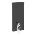 Immagine di Geberit MONOLITH PLUS modulo sanitario per WC a pavimento H.114 cm, con ComfortLight, rivestimento laterale in alluminio nero cromato, colore nero finitura vetro lucido 131.233.SJ.7