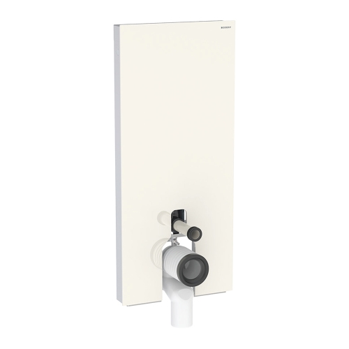 Immagine di Geberit MONOLITH PLUS modulo sanitario per WC a pavimento H.114 cm, con ComfortLight, rivestimento laterale in alluminio, colore grigio sabbia finitura vetro lucido 131.233.JL.7