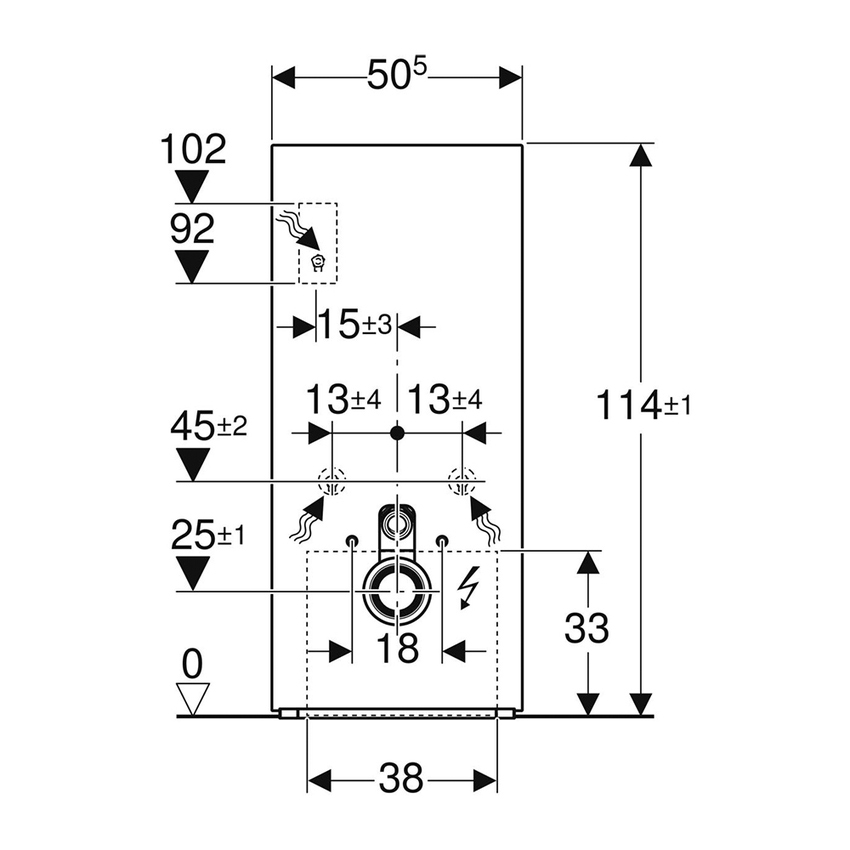 Immagine di Geberit MONOLITH PLUS modulo sanitario per WC sospeso H.114 cm, rivestimento laterale in alluminio nero cromato, rivestimento frontale colore nero finitura vetro lucido 131.231.SJ.7