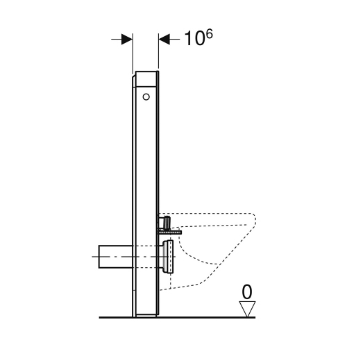 Immagine di Geberit MONOLITH PLUS modulo sanitario per WC sospeso H.101 cm, rivestimento laterale in alluminio, rivestimento frontale colore grigio sabbia finitura vetro lucido 131.221.JL.7