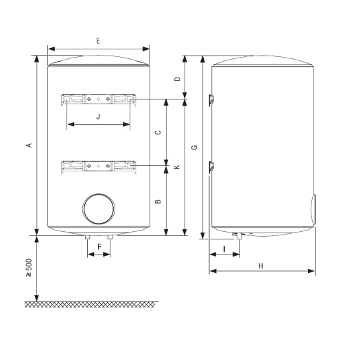 Immagine di Bosch TR3001T 50 DEB Scaldacqua elettrico per la produzione di ACS, capacità 50 litri 7736507535