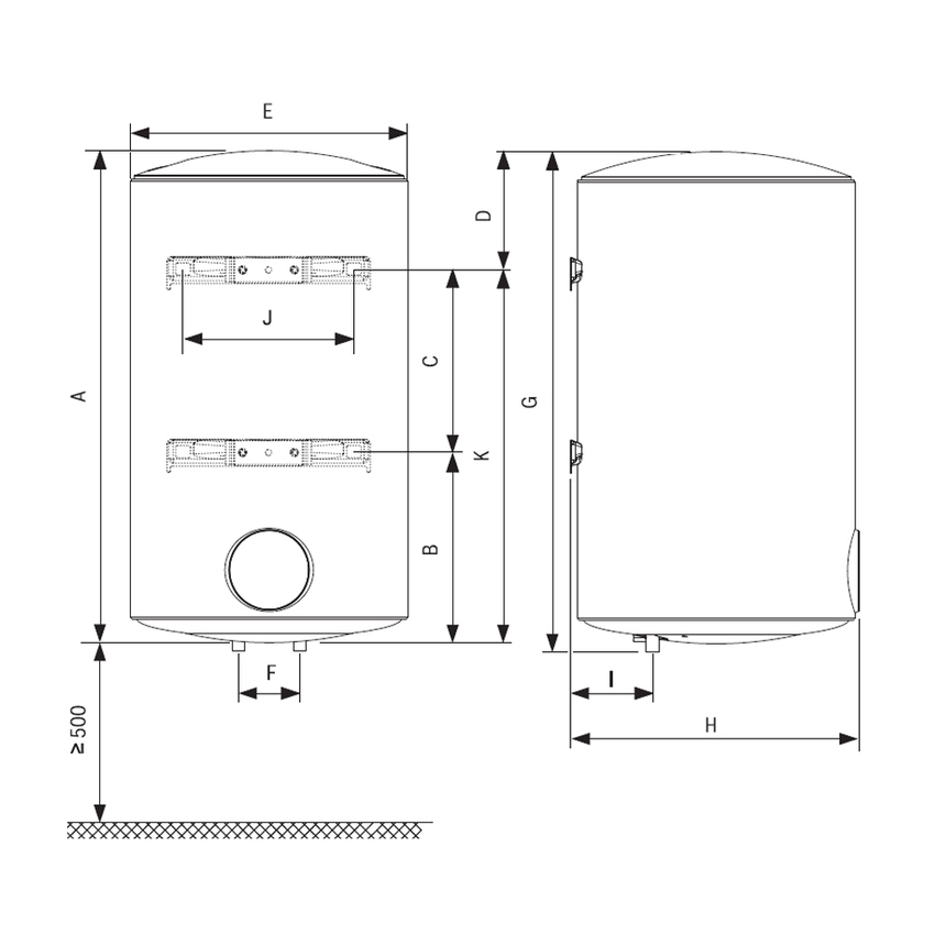 Immagine di Bosch TR3001T 50 DEB Scaldacqua elettrico per la produzione di ACS, capacità 50 litri 7736507535