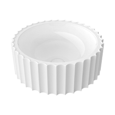 Immagine di Flaminia SETTECENTO CUT lavabo Ø 44 cm da appoggio, in ceramica, senza foro per rubinetteria e senza troppopieno, colore bianco finitura lucido SECUT