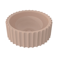 Immagine di Flaminia SETTECENTO CUT lavabo Ø 44 cm da appoggio, in ceramica, senza foro per rubinetteria e senza troppopieno, colore avana finitura lucido SECUTAV