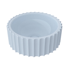 Immagine di Flaminia SETTECENTO CUT lavabo Ø 44 cm da appoggio, in ceramica, senza foro per rubinetteria e senza troppopieno, colore azzurro polvere finitura lucido SECUTAP