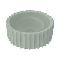 Immagine di Flaminia SETTECENTO CUT lavabo Ø 44 cm da appoggio, in ceramica, senza foro per rubinetteria e senza troppopieno, colore verde giada finitura lucido SECUTVG