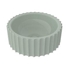 Immagine di Flaminia SETTECENTO CUT lavabo Ø 44 cm da appoggio, in ceramica, senza foro per rubinetteria e senza troppopieno, colore verde giada finitura lucido SECUTVG