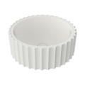 Immagine di Flaminia SETTECENTO CUT lavabo Ø 44 cm da appoggio, in ceramica, senza foro per rubinetteria e senza troppopieno, colore latte finitura opaco SECUTLAT