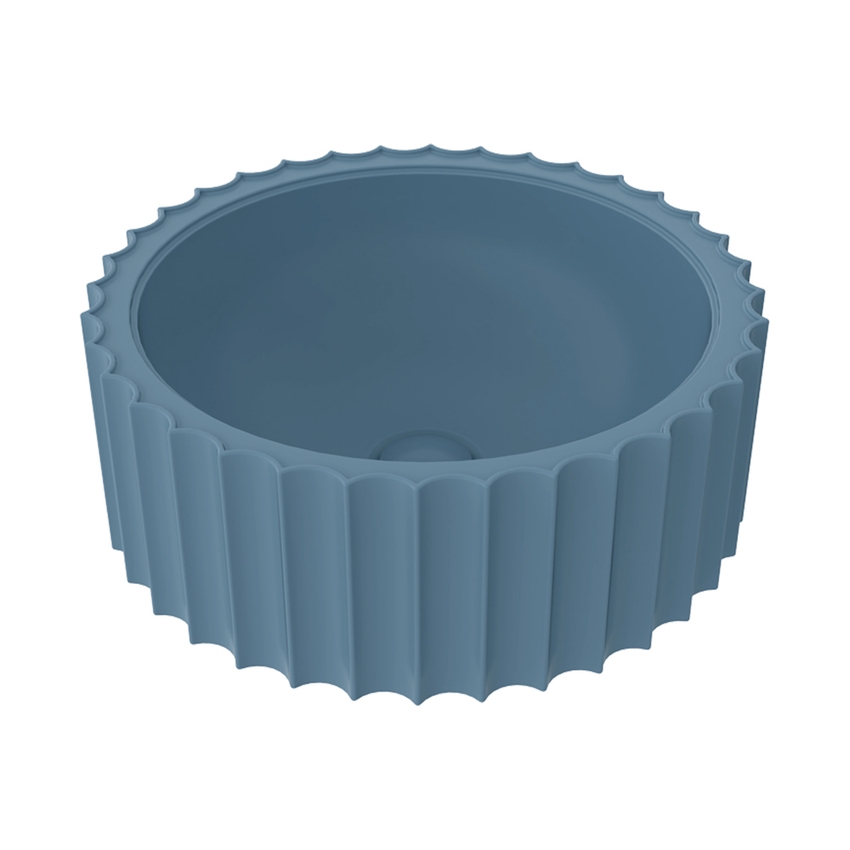 Immagine di Flaminia SETTECENTO CUT lavabo Ø 44 cm da appoggio, in ceramica, senza foro per rubinetteria e senza troppopieno, colore nuvola finitura opaco SECUTNUV