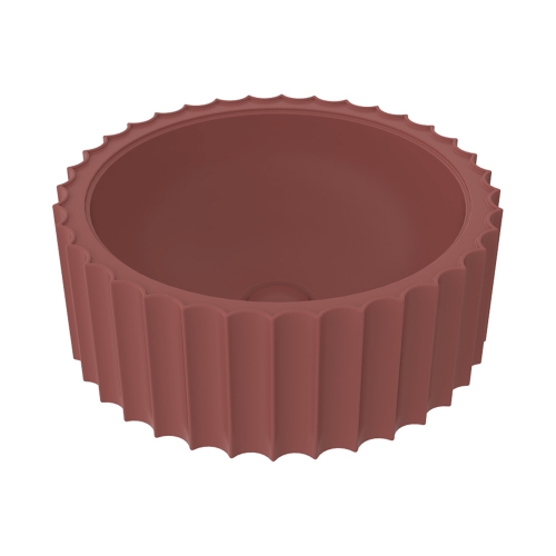 Immagine di Flaminia SETTECENTO CUT lavabo Ø 44 cm da appoggio, in ceramica, senza foro per rubinetteria e senza troppopieno, colore uva finitura opaco SECUTUV