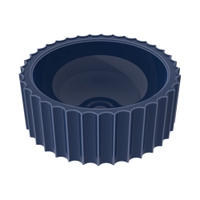 Immagine di Flaminia SETTECENTO CUT lavabo Ø 44 cm da appoggio, in ceramica, senza foro per rubinetteria e senza troppopieno, colore topazio finitura lucido SECUTTOP