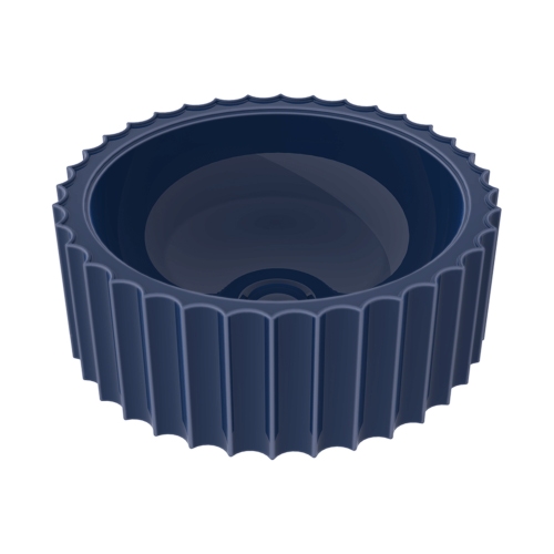 Immagine di Flaminia SETTECENTO CUT lavabo Ø 44 cm da appoggio, in ceramica, senza foro per rubinetteria e senza troppopieno, colore topazio finitura lucido SECUTTOP