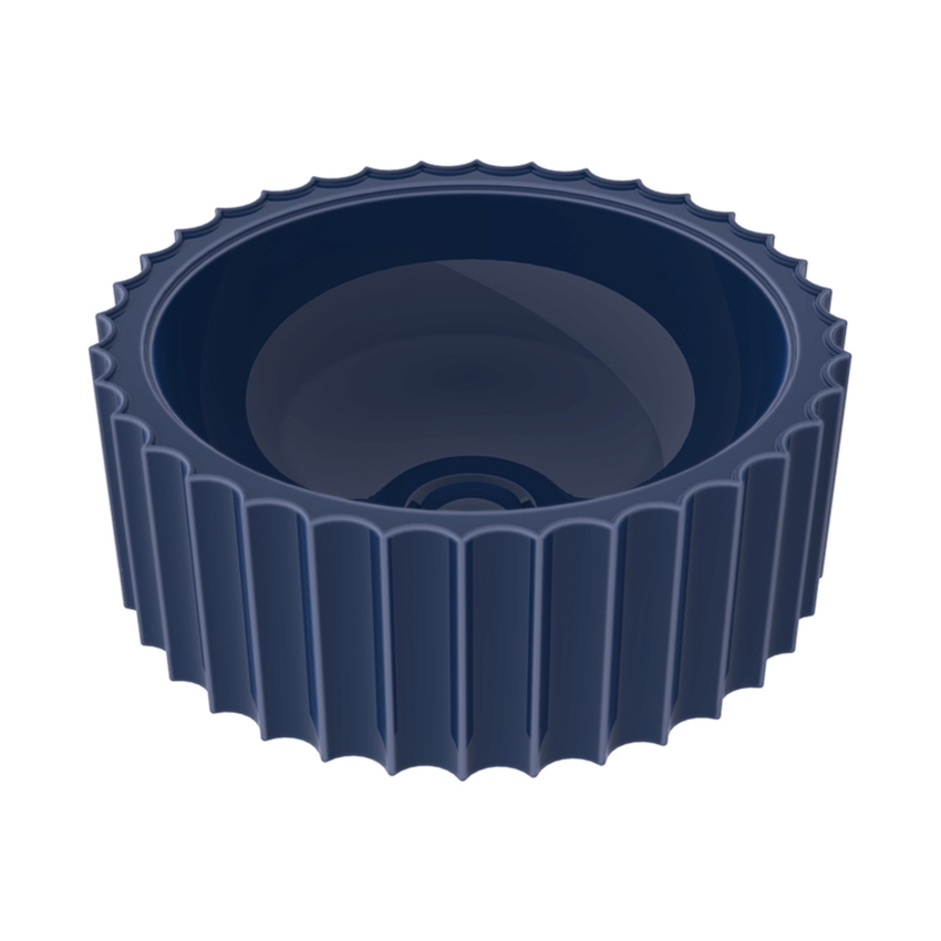 Immagine di Flaminia SETTECENTO CUT lavabo Ø 44 cm da appoggio, in ceramica, senza foro per rubinetteria e senza troppopieno, colore topazio finitura lucido SECUTTOP