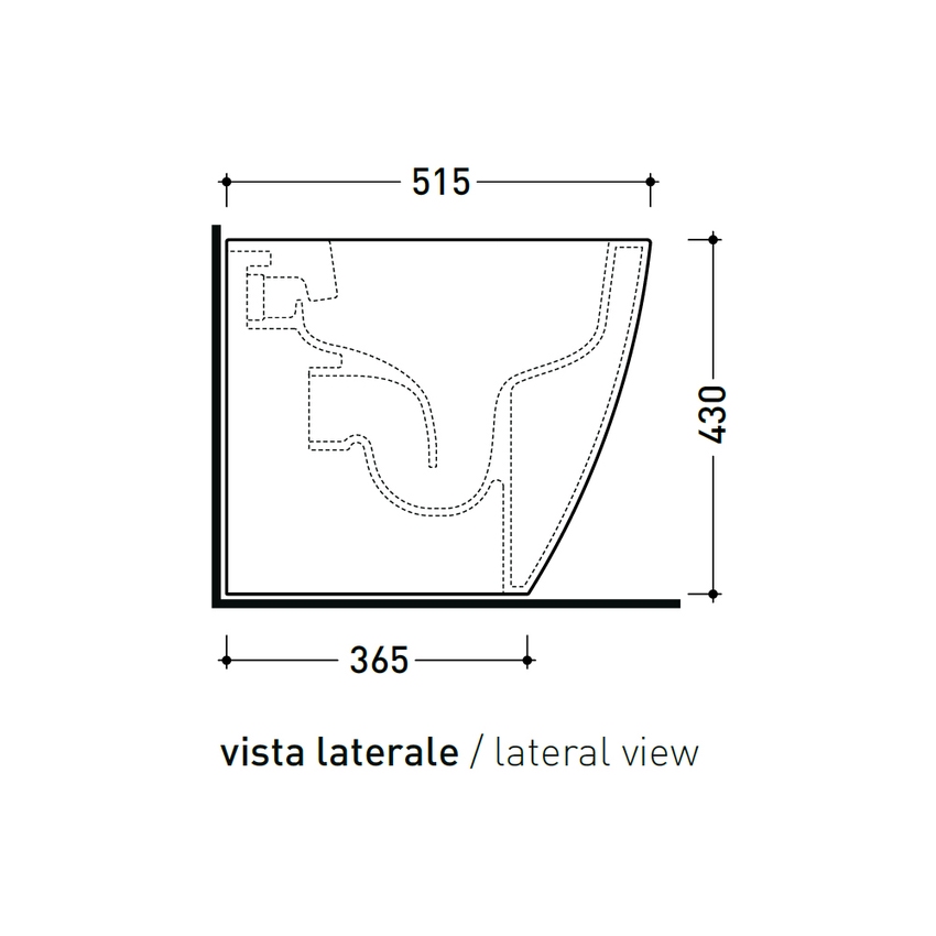 Immagine di Flaminia LINK51 vaso back to wall con sistema goclean®, scarico S/P, senza sedile, colore bianco finitura lucido LK119G