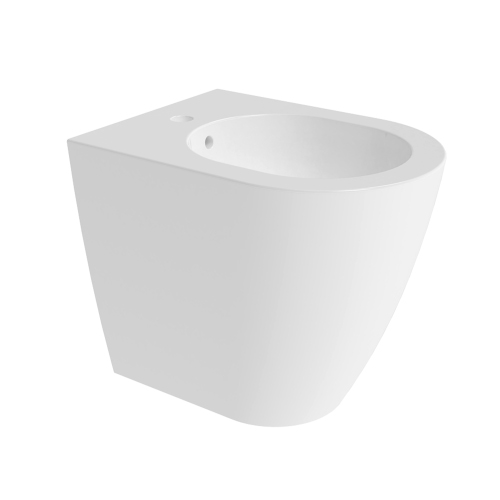Immagine di Flaminia LINK51 set sanitari back to wall, vaso con scarico S/P, sistema gosilent® e coprivaso slim con discesa rallentata, bidet monoforo con troppopieno, colore bianco finitura lucido LK119G+LK219+LKCW09