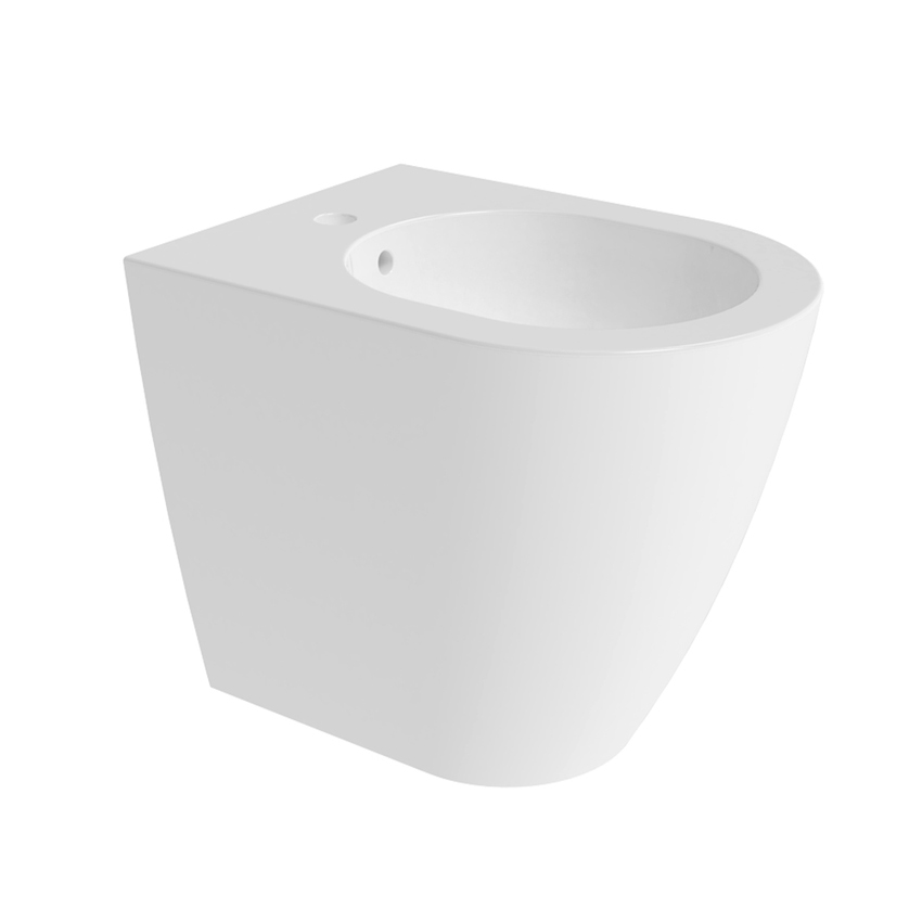Immagine di Flaminia LINK51 bidet back to wall monoforo, con troppopieno, colore bianco finitura lucido LK219