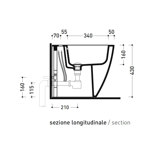 Immagine di Flaminia LINK51 set sanitari back to wall, vaso con scarico S/P, sistema gosilent® e coprivaso slim con discesa rallentata, bidet monoforo con troppopieno, colore bianco finitura lucido LK119G+LK219+LKCW09