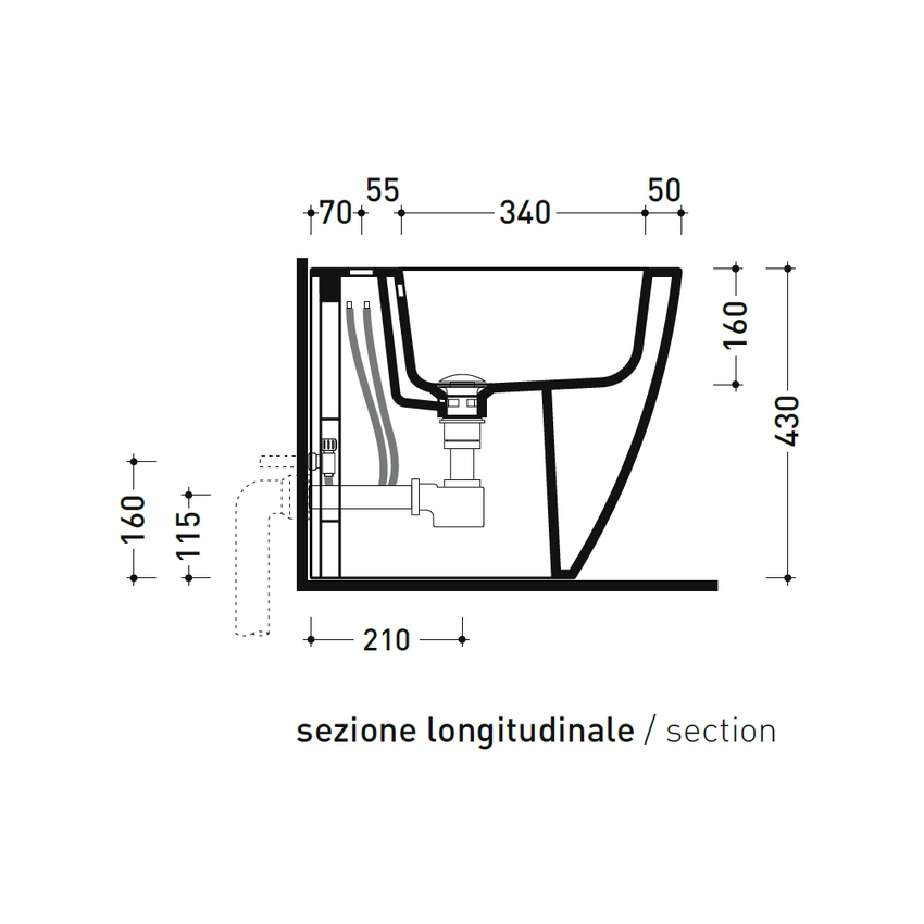 Immagine di Flaminia LINK51 set sanitari back to wall, vaso con scarico S/P, sistema gosilent® e coprivaso slim con discesa rallentata, bidet monoforo con troppopieno, colore bianco finitura lucido LK119G+LK219+LKCW09