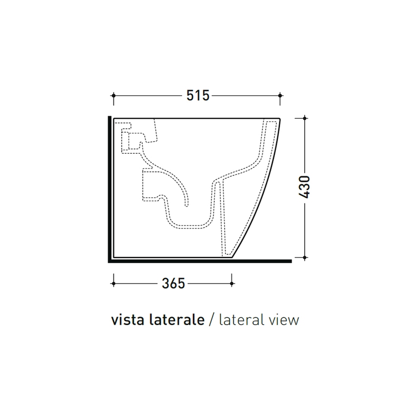 Immagine di Flaminia LINK51 vaso back to wall con sistema goclean®, scarico S/P, senza sedile, per ristrutturazioni, colore bianco finitura lucido LK119RG