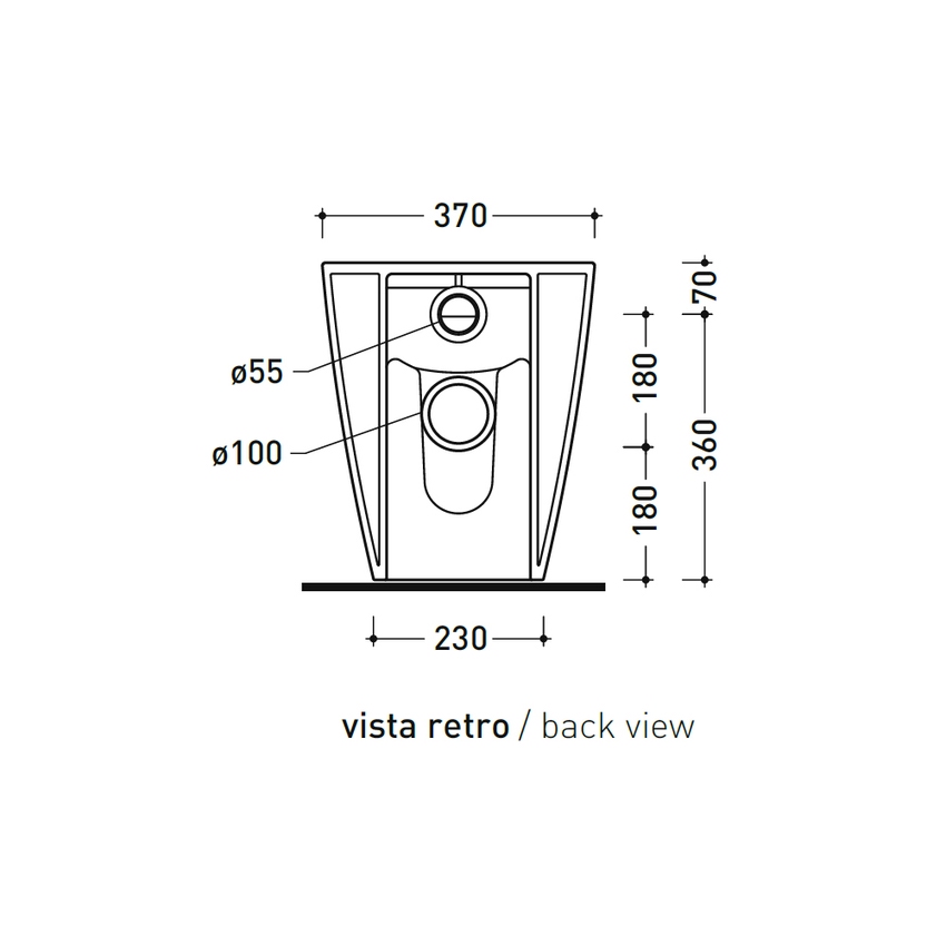Immagine di Flaminia LINK51 vaso back to wall con sistema goclean®, scarico S/P, senza sedile, per ristrutturazioni, colore bianco finitura lucido LK119RG