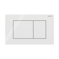 Immagine di Geberit SIGMA40 placca di comando per risciacquo a due quantità, colore bianco finitura vetro lucido 115.629.SI.1