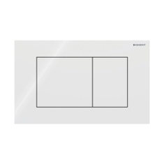 Immagine di Geberit SIGMA40 placca di comando per risciacquo a due quantità, colore bianco finitura vetro lucido 115.629.SI.1