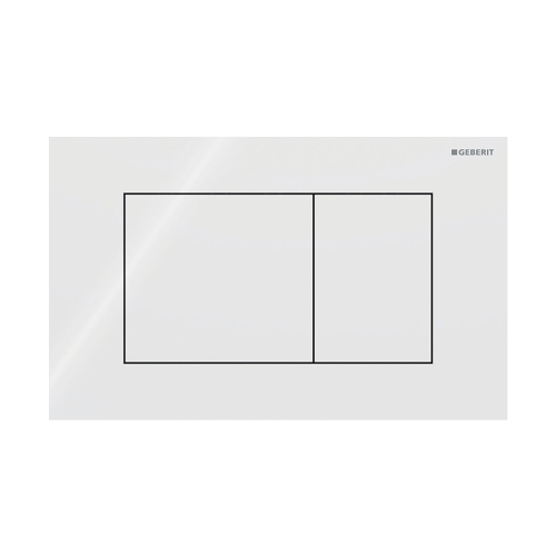 Immagine di Geberit SIGMA40 placca di comando per risciacquo a due quantità, colore bianco finitura vetro lucido 115.629.SI.1