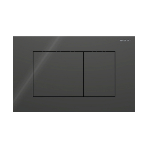Immagine di Geberit SIGMA40 placca di comando per risciacquo a due quantità, colore nero finitura vetro lucido 115.629.SJ.1