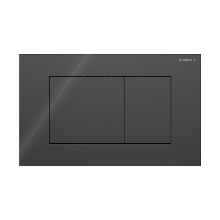 Immagine di Geberit SIGMA40 placca di comando per risciacquo a due quantità, colore nero finitura vetro lucido 115.629.SJ.1