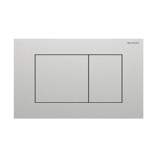 Immagine di Geberit SIGMA40 placca di comando per risciacquo a due quantità, finitura spazzolato 115.629.FW.1