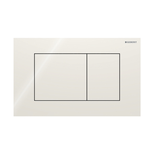 Immagine di Geberit SIGMA40 placca di comando per risciacquo a due quantità, colore grigio sabbia finitura vetro lucido 115.629.JL.1