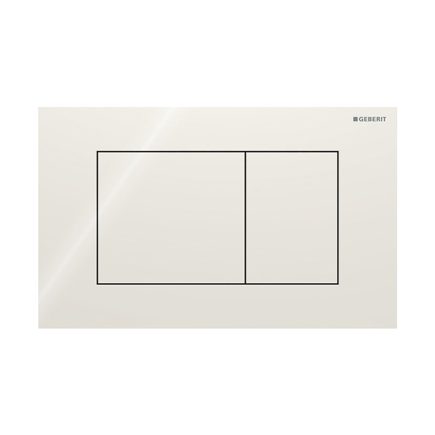 Immagine di Geberit SIGMA40 placca di comando per risciacquo a due quantità, colore grigio sabbia finitura vetro lucido 115.629.JL.1